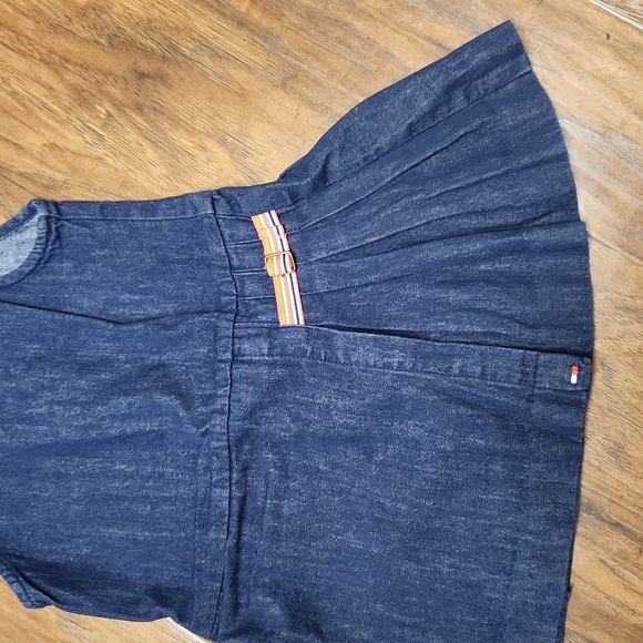Vintage 90's Tommy Hilfiger Denim Dress with Pleats Toddler Girl Size 3T - Picture 4 of 12